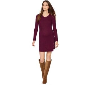 💕BCBGMAXAZRIA💕 Tunic Sweater Dress ~ Merino Wool ~ Deep Port M NWOT